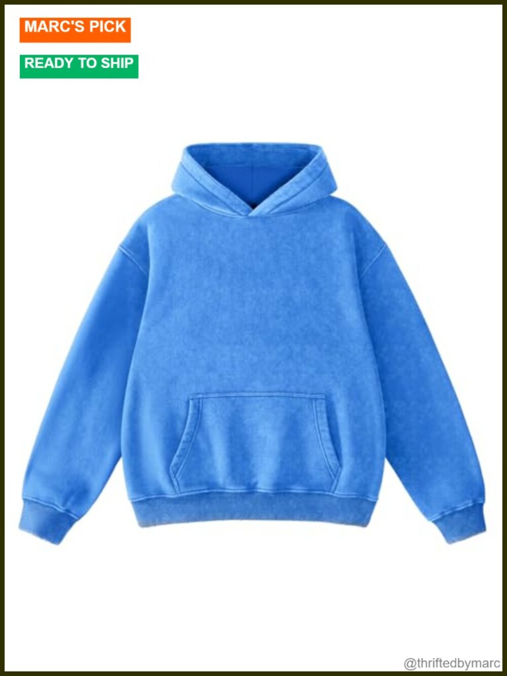 Oversized Unisex Hoodie Heavyweight Fleece Acid Wash Cotton Blend Streetwear